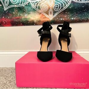 Business casual black heels